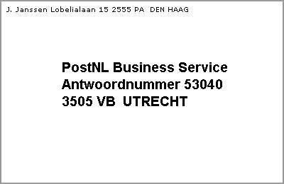 postnl antwoordnummer.